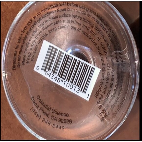 Wine Glass Shaped Gel Candle 7" Tall - Picture 4 of 6